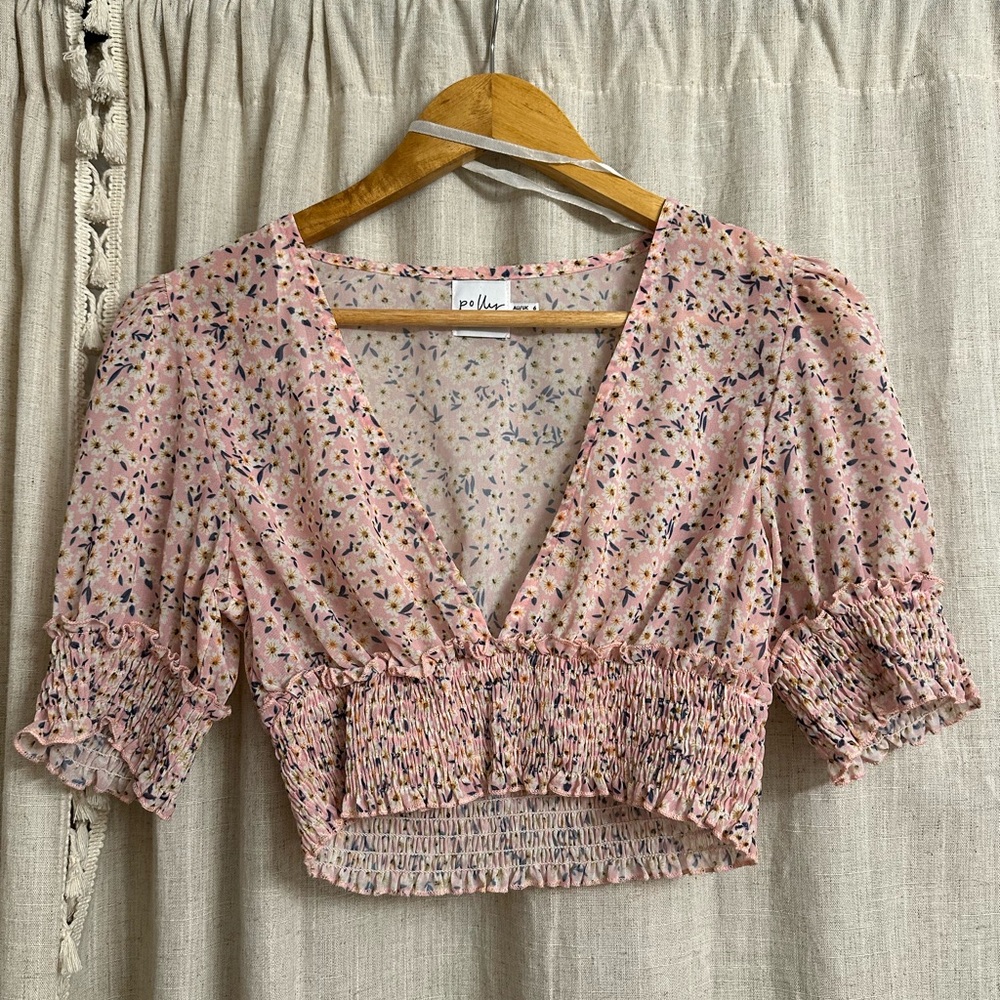 Princess Polly Pink Patterned Blouse